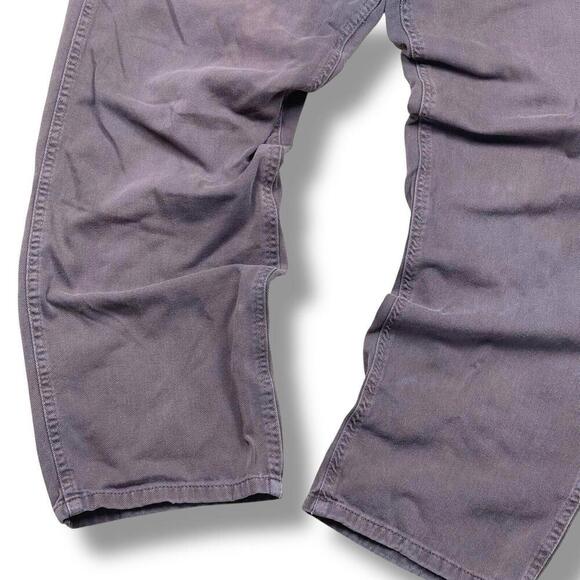 Garage Wmns Carpenter Pants Size 5 Brown Cotton Workwear Relaxe Faded High Waist - Picture 5 of 10